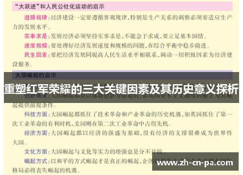 重塑红军荣耀的三大关键因素及其历史意义探析